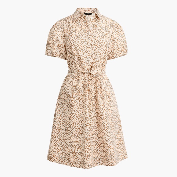 J. Crew Dresses & Skirts - NWT J Crew Short Sleeve Animal Print Collared Mini Dress